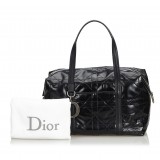 Dior Vintage - Cannage Handbag Bag - Black - Leather Handbag - Luxury High Quality