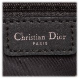 Dior Vintage - Oblique Canvas Boston Bag - Black Grey - Leather and Canvas Handbag - Luxury High Quality