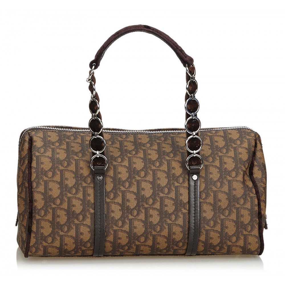 Dior Vintage - Oblique Romantique Handbag Bag - Brown - Leather Handbag -  Luxury High Quality - Avvenice