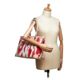 Dior Vintage - Printed Canvas Shoulder Bag - Rosa Bianco Avorio - Borsa in Pelle e Tessuto - Alta Qualità Luxury