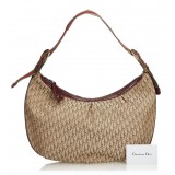 Dior Vintage - Oblique Jacquard Shoulder Bag - Brown - Leather Handbag - Luxury High Quality