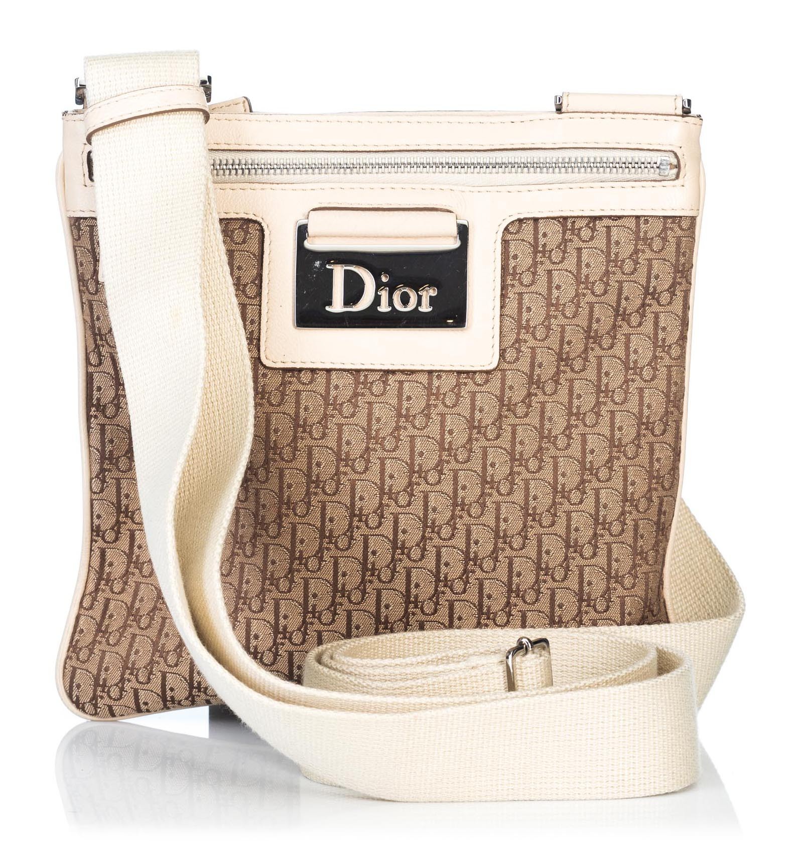 CHRISTIAN DIOR. Bag, Speedy, jacquard fabric and leather details