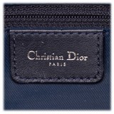 Dior Vintage - Oblique Jacquard Tote Bag - Blue Navy - Leather and Canvas Handbag - Luxury High Quality