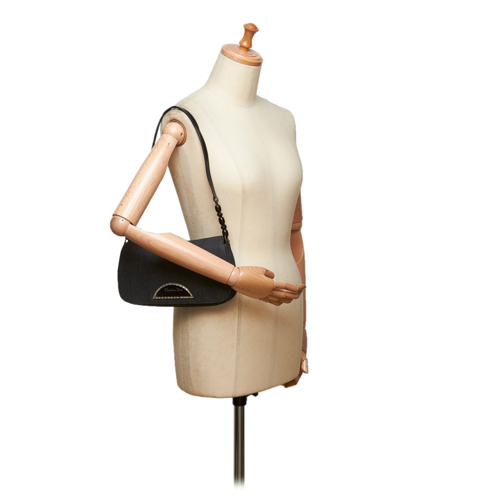 Christian Dior Malice Baguette Denim Leather Shoulder Bag – The Closet New  York