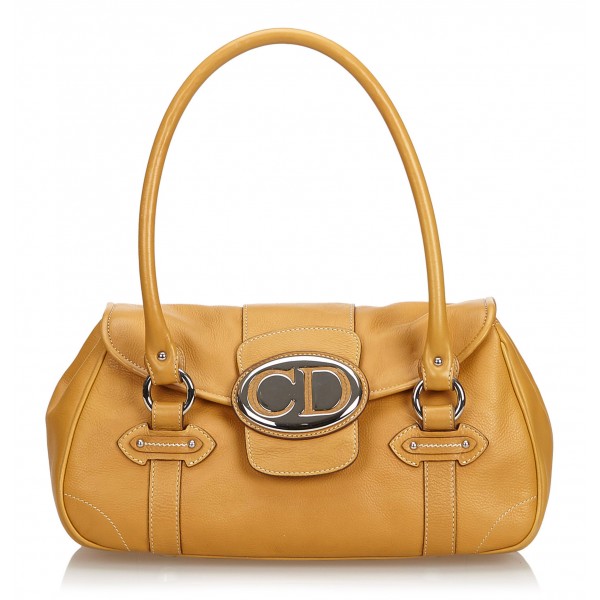 Dior Vintage - Leather Handbag Bag - Marrone - Borsa in Pelle - Alta Qualità Luxury