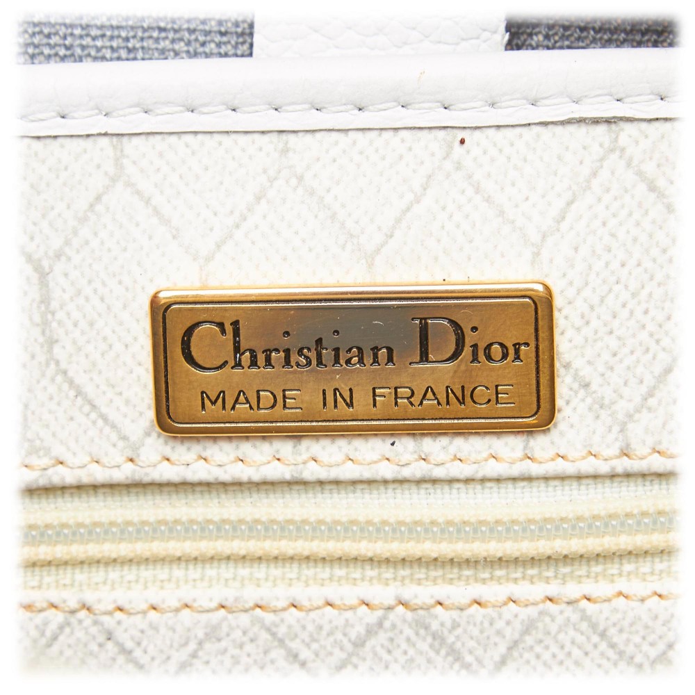 Christian Dior Black Honeycomb Canvas Crossbody Bag 