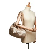 Dior Vintage - Nylon Cannage Bucket Bag - Brown Beige - Leather and Canvas Handbag - Luxury High Quality