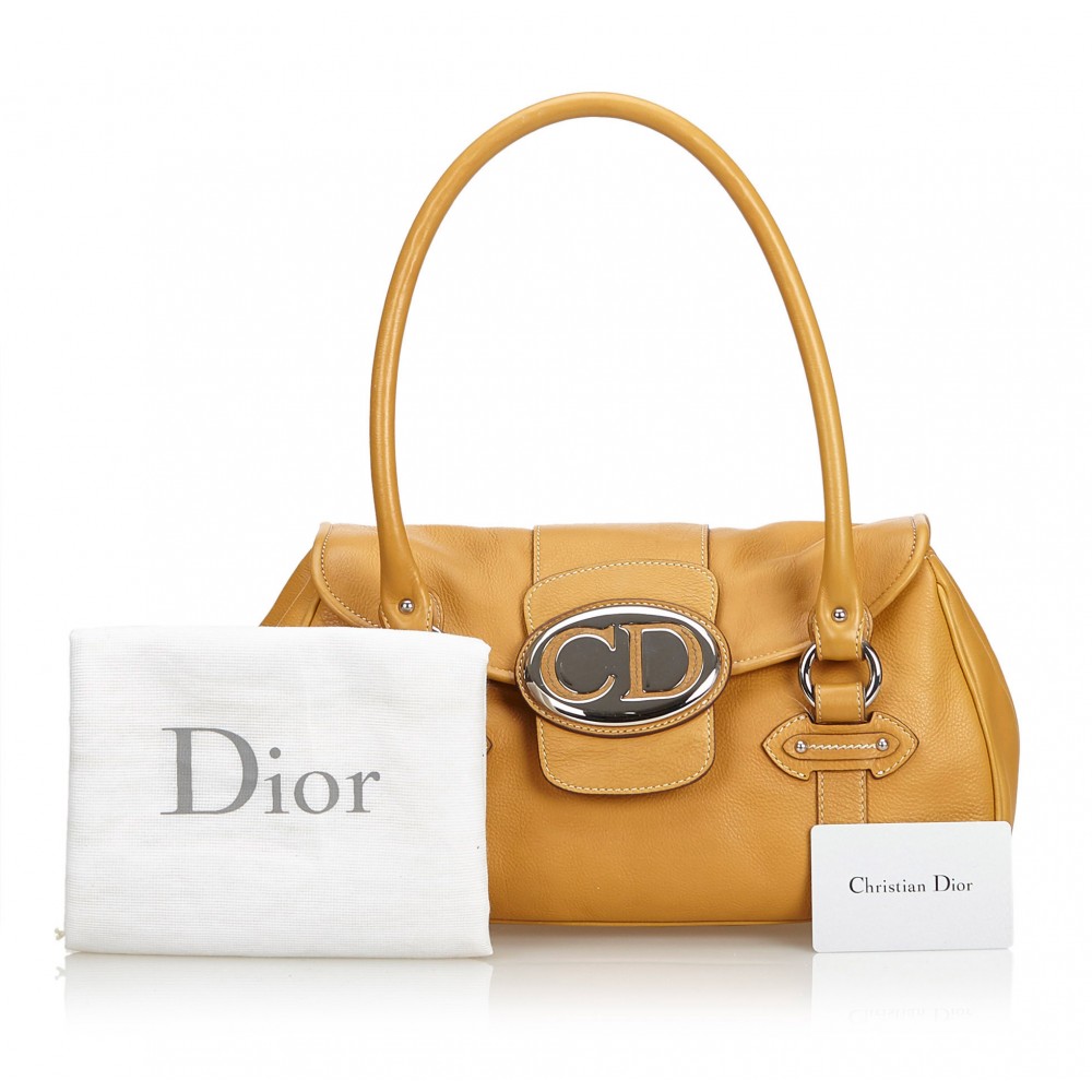 Dior Vintage Shoulder Bag Black Leather ref153632  Joli Closet