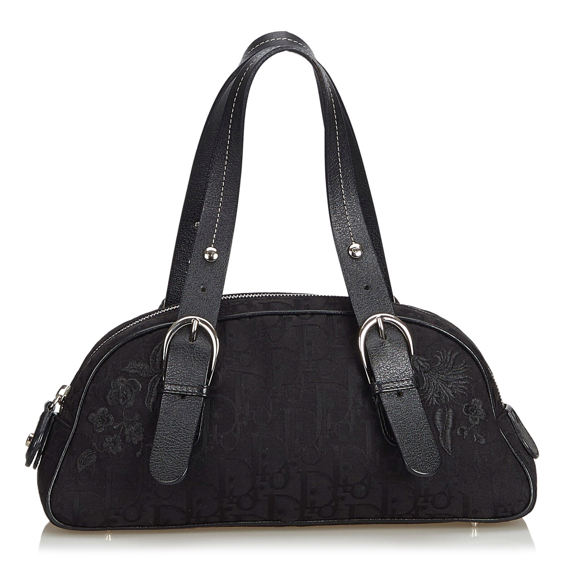 Dior Vintage  Oblique Canvas Crossbody Bag  Black  Leather Handbag   Luxury High Quality  Avvenice