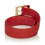 Dior Vintage - Nubuck Leather Belt - Rosso - Cintura in Pelle Nabuk - Alta Qualità Luxury