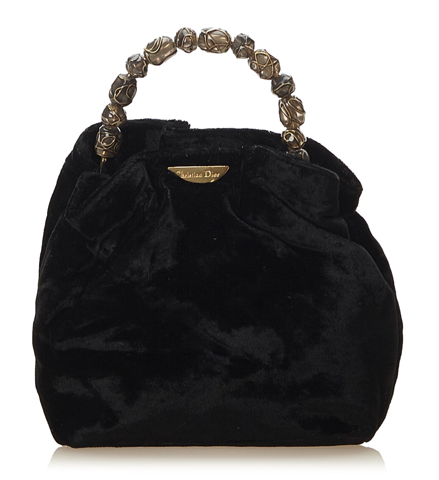 Dior Vintage Malice Bag Black/White/Turquoise Leather/Pony Hair