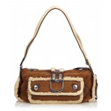 Dior Vintage - Mouton Flight Shoulder Bag - Brown - Leather Handbag - Luxury High Quality