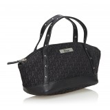Dior Vintage - Oblique Canvas Handbag Bag - Nero - Borsa in Pelle e Tessuto - Alta Qualità Luxury