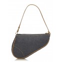 Dior Vintage - Denim Mini Saddle Bag - Blu - Borsa in Pelle e Tessuto - Alta Qualità Luxury