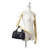 Dior Vintage - Oblique Jacquard Boston Bag - Black - Leather and Canvas Handbag - Luxury High Quality