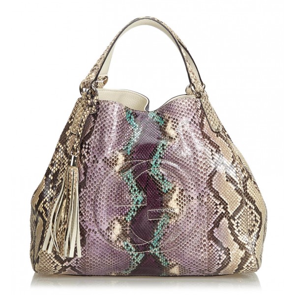 Gucci Vintage - Medium Python Soho Bag 
