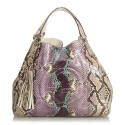 Gucci Vintage - Medium Python Soho Bag - Brown Beige Multi - Python Leather Handbag - Luxury High Quality