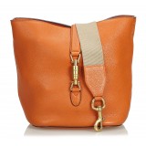 Gucci Vintage - Leather New Jackie Bucket Bag - Arancione - Borsa in Pelle - Alta Qualità Luxury