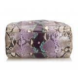 Gucci Vintage - Medium Python Soho Bag - Marrone Beige Multi - Borsa in Pelle di Pitone - Alta Qualità Luxury