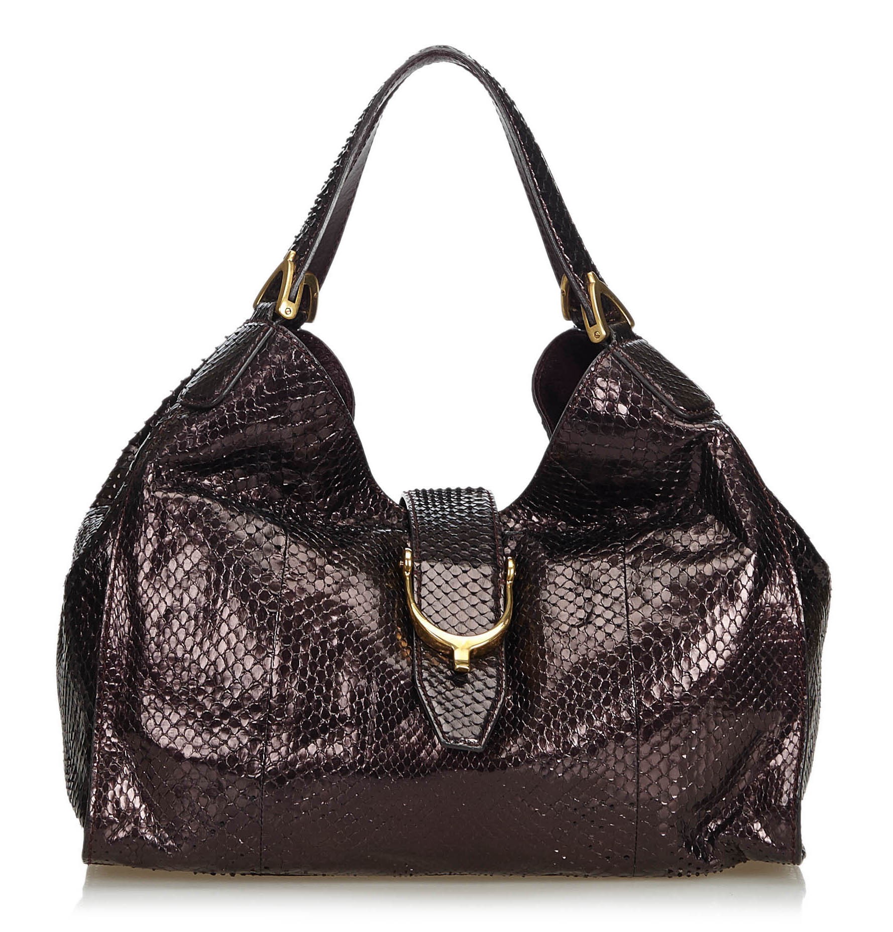 Gucci Vintage - Python Soft Stirrup Shoulder Bag - Brown - Python Leather  Handbag - Luxury High Quality - Avvenice