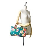 Gucci Vintage - Blooms Bamboo Shopper Bag - Verde - Borsa in Pelle - Alta Qualità Luxury