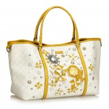 Gucci Vintage - Embellished Guccissima Tote Bag - White Ivory - Leather Handbag - Luxury High Quality
