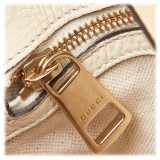 Gucci Vintage - Mini Bamboo Leather Shopper Bag - White Ivory - Leather Handbag - Luxury High Quality