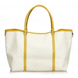 Gucci Vintage - Embellished Guccissima Tote Bag - White Ivory - Leather Handbag - Luxury High Quality
