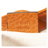 Gucci Vintage - Web Leather Heritage Hobo Bag - Marrone - Borsa in Pelle - Alta Qualità Luxury