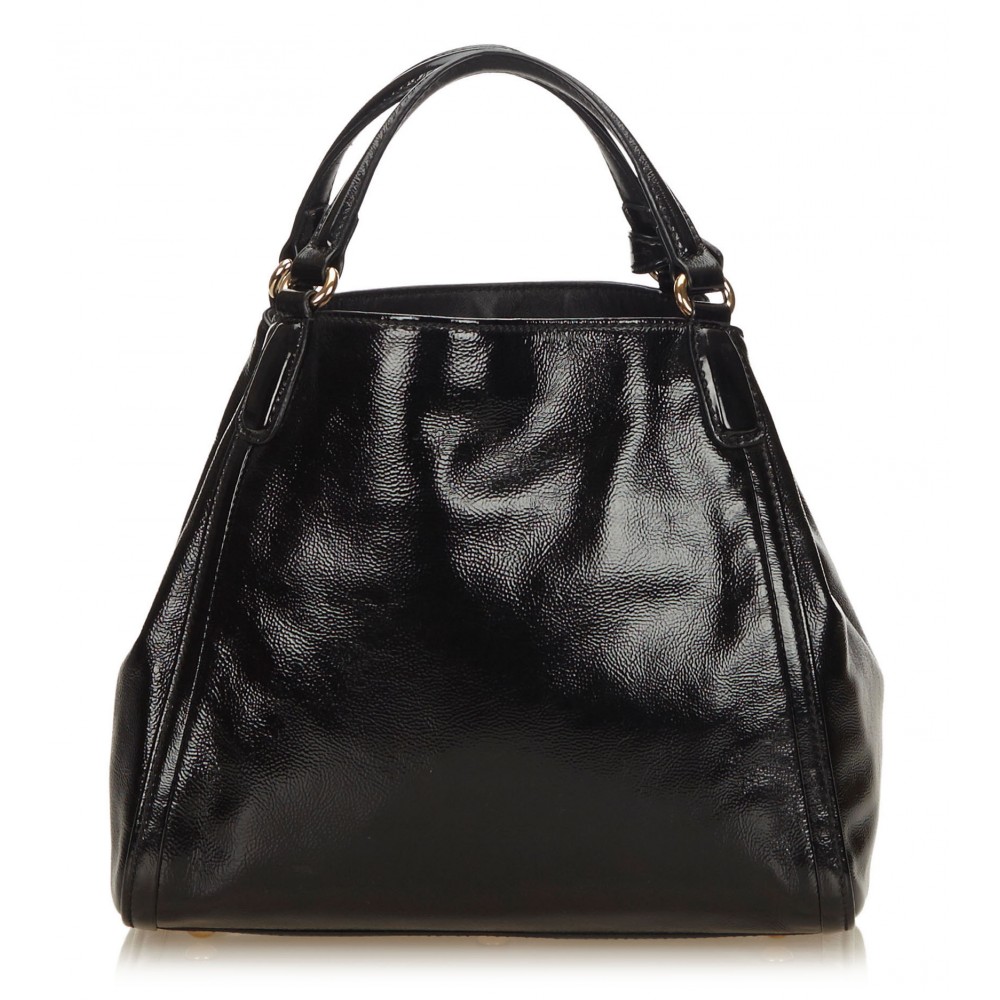 Gucci Soho Flap Bag Black Patent Leather