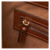 Gucci Vintage - Leather Linea a Satchel Bag - Black Brown - Leather Handbag - Luxury High Quality