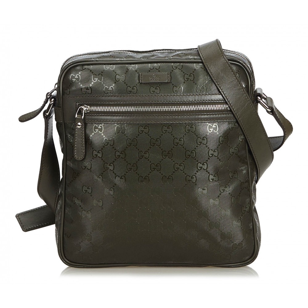 Gucci Vintage Brown GG Monogram Shoulder Crossbody Bag