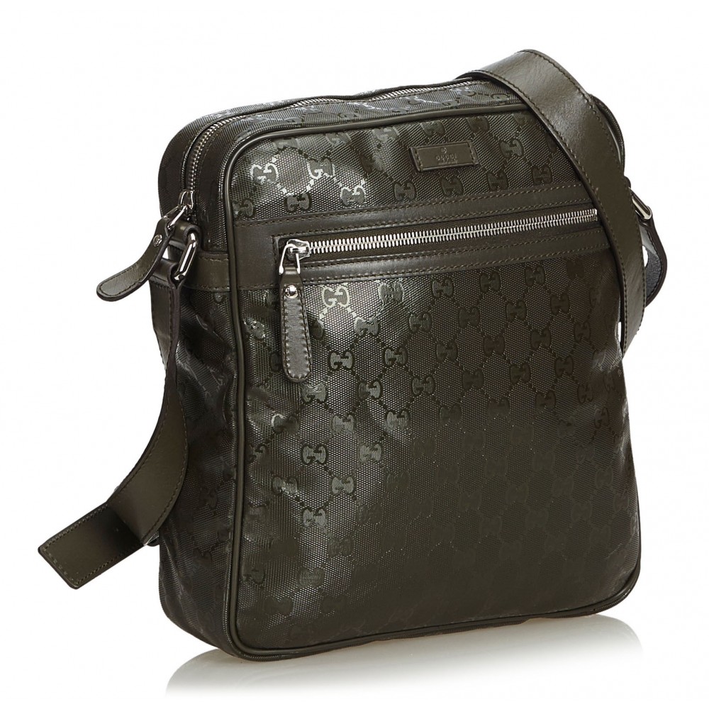 Gucci Vintage - GG Imprime Messenger Bag - Black - Leather Handbag - Luxury  High Quality - Avvenice