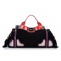Gucci Vintage - Suede Race Handbag Bag - Nero - Borsa in Pelle - Alta Qualità Luxury