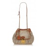 Miu Miu Vintage - Gathered Hemp Shoulder Bag - Brown Beige - Leather Handbag - Luxury High Quality