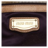 Miu Miu Vintage - Leather Shoulder Bag - Marrone Beige - Borsa in Pelle - Alta Qualità Luxury