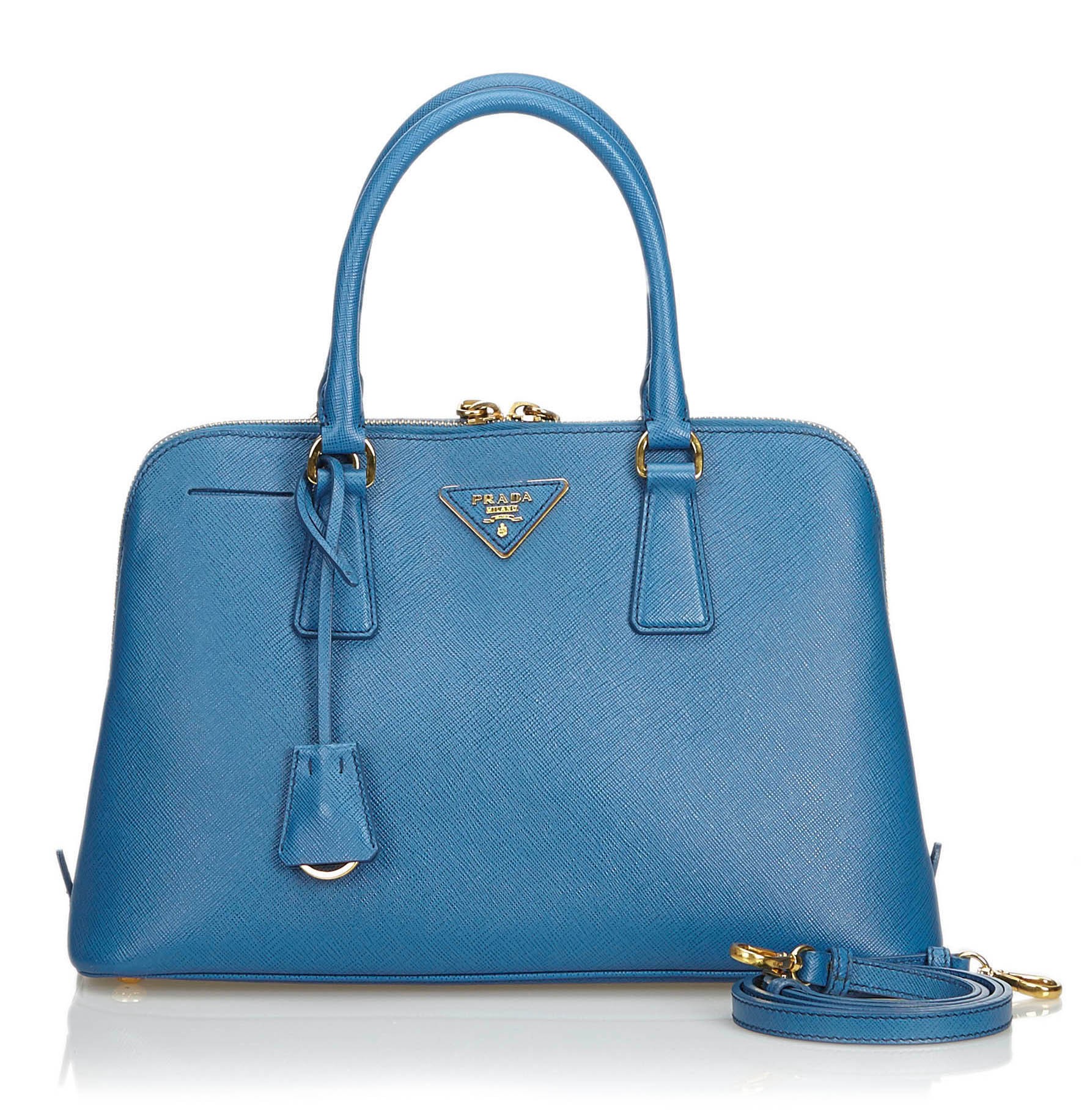 Pale Blue Leather-Look Embossed Cross Body Bag | New Look