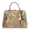 Prada Vintage - Patent Leather Lux Promenade Handbag Bag - Marrone Beige - Borsa in Pelle - Alta Qualità Luxury