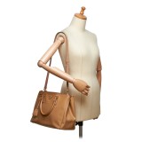 Prada Vintage - Leather Saffiano Galleria Handbag Bag - Marrone Beige - Borsa in Pelle - Alta Qualità Luxury