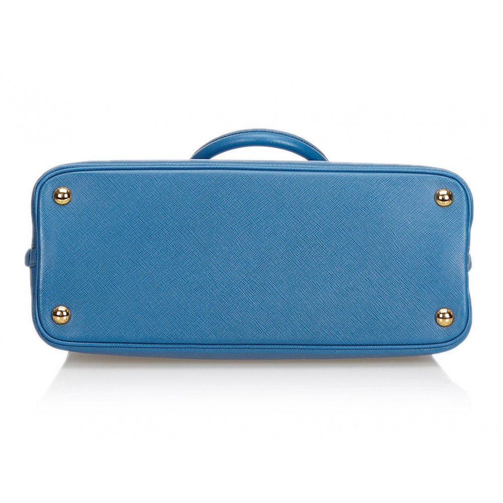 Prada Promenade Blue Saffiano Leather Bag ref.317251 - Joli Closet