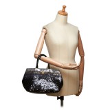 Prada Vintage - Sequined Tote Bag - Black - Leather Handbag - Luxury High Quality
