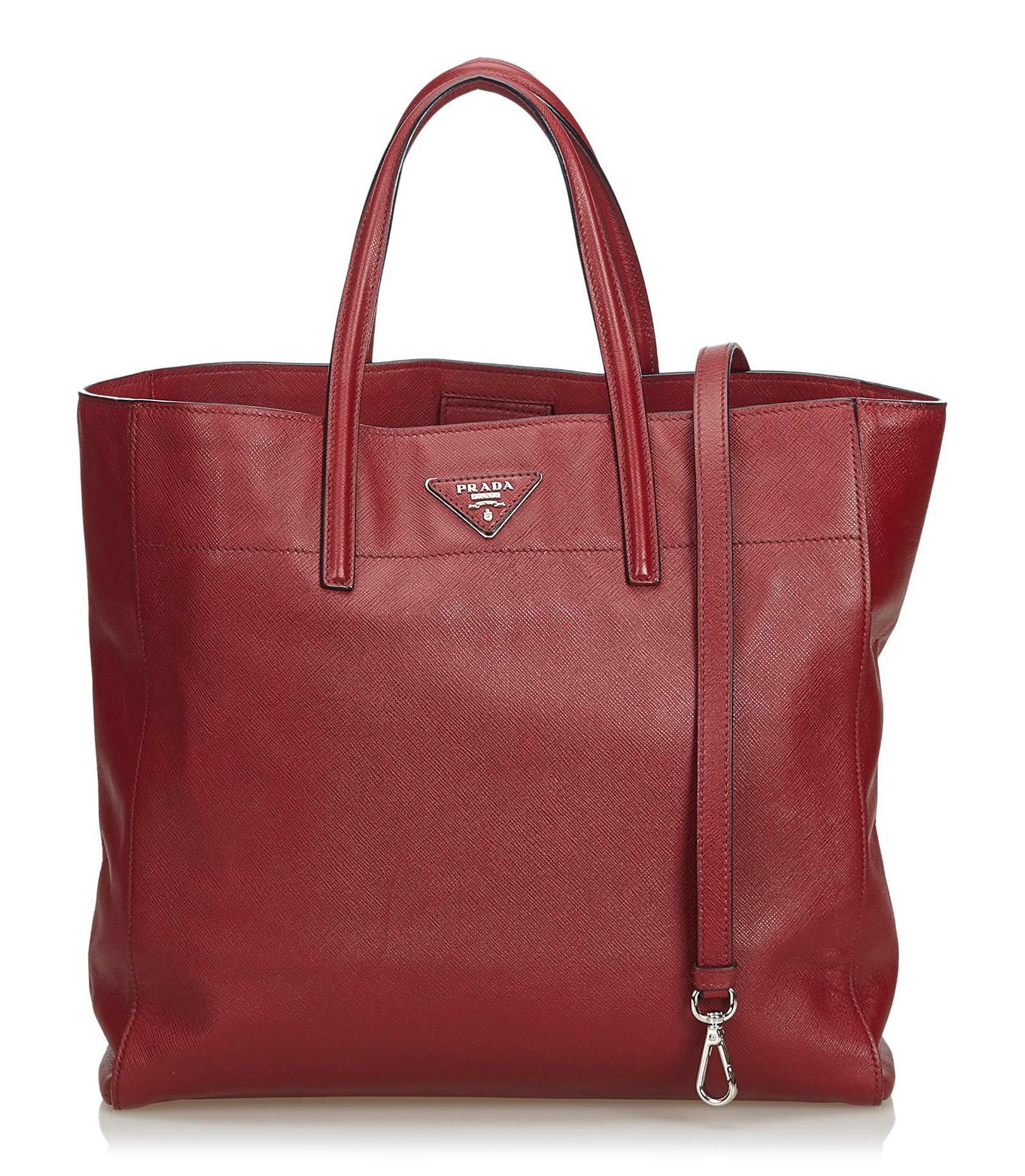 prada handbags red leather