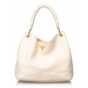 Prada Vintage - Vitello Daino Leather Hobo Bag - White Ivory - Leather Handbag - Luxury High Quality