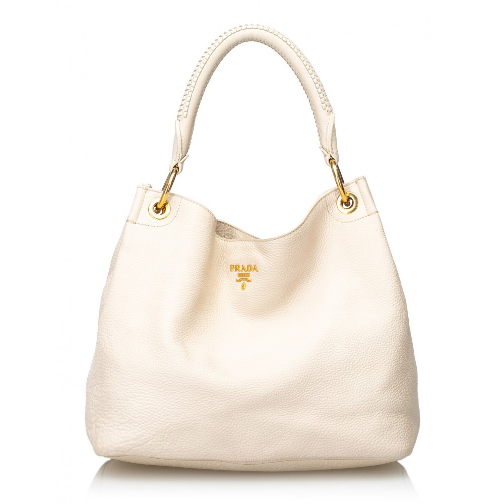 Céline Vintage - Leather Satchel Bag - White Ivory - Leather Handbag - Luxury  High Quality - Avvenice