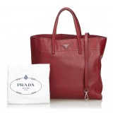 Prada Vintage - Saffiano Leather Soft Tote Bag - Red - Leather Handbag - Luxury High Quality