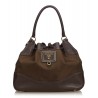 Prada Vintage - Nylon Drawstring Tote Bag - Brown - Leather Handbag - Luxury High Quality