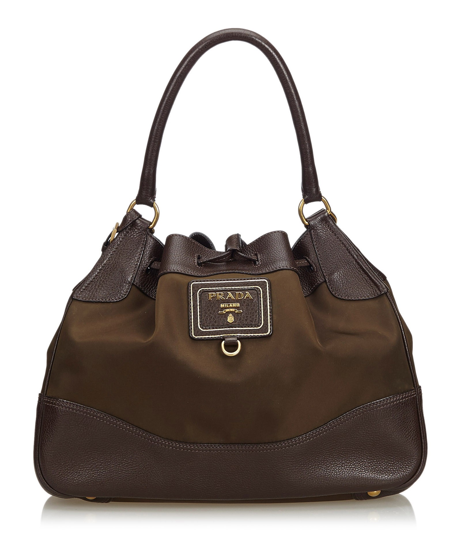 prada handbags brown leather