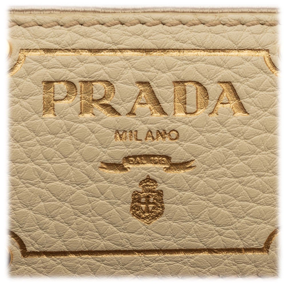 Prada Vintage - Vitello Daino Leather Tote Bag - Brown Beige - Leather  Handbag - Luxury High Quality - Avvenice