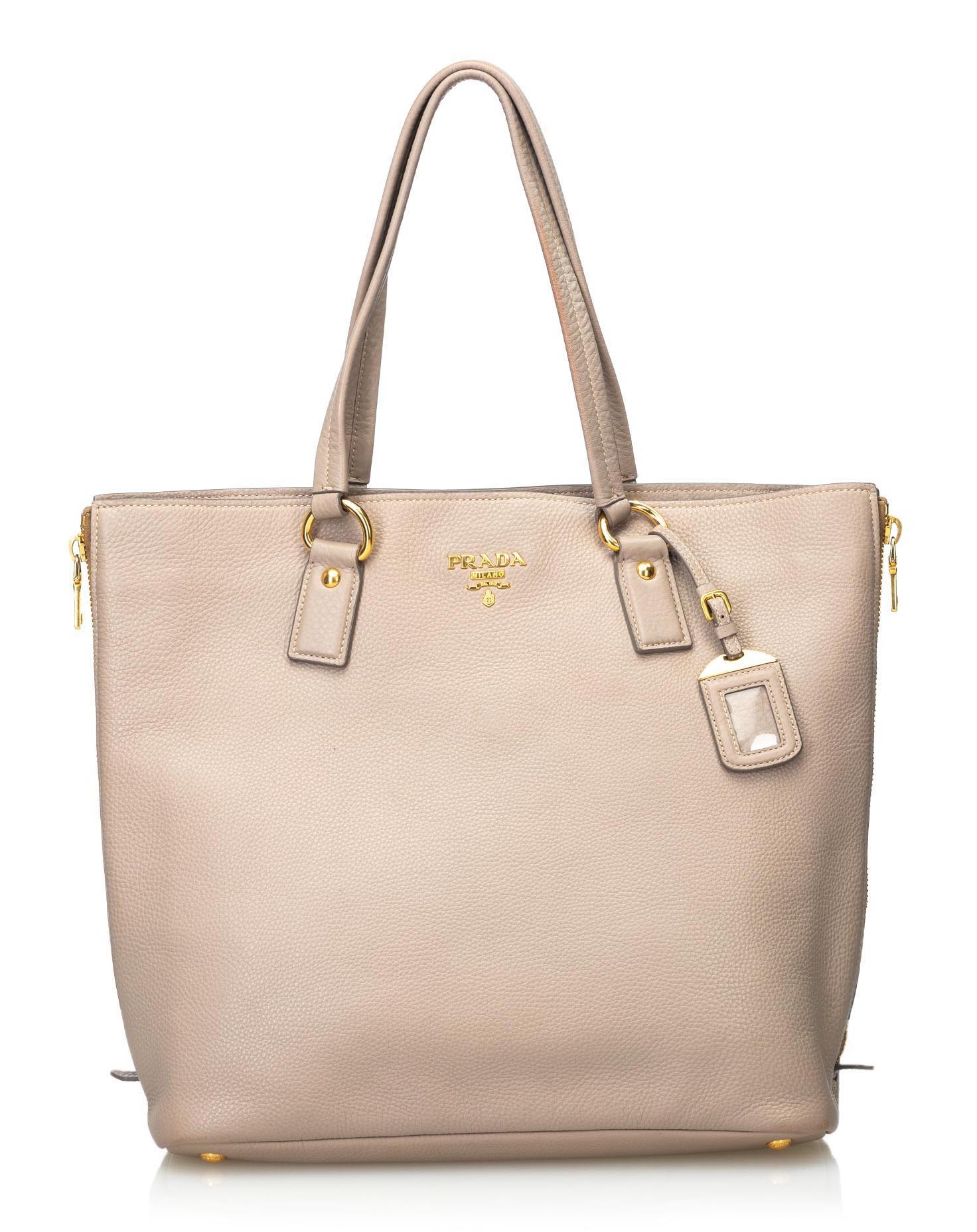 Vitello Daino Leather Tote Bag 