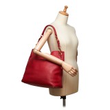 Prada Vintage - Leather Tote Bag - Rossa - Borsa in Pelle - Alta Qualità Luxury